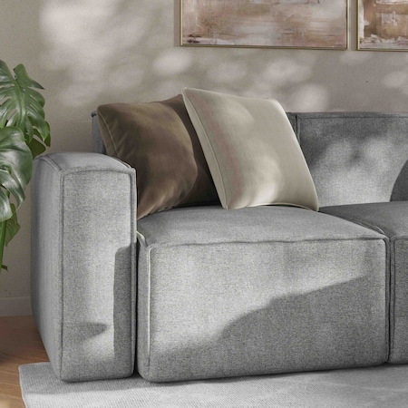 Flash Furniture Bridgetown Luxury Modular Sectional Sofa, Left Side with Arm Rest, Gray IS-IT2231-LC-GRY-GG